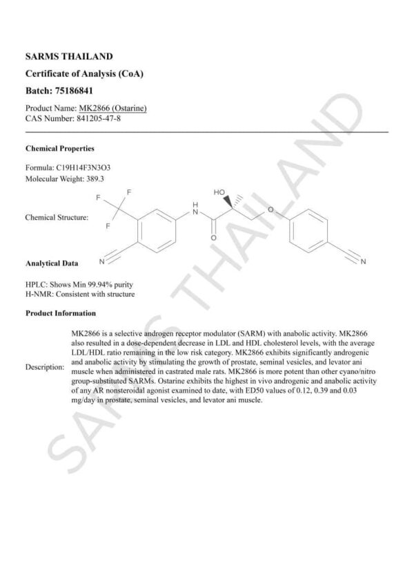 MK-2866 Lab Results - Sarms Thailand